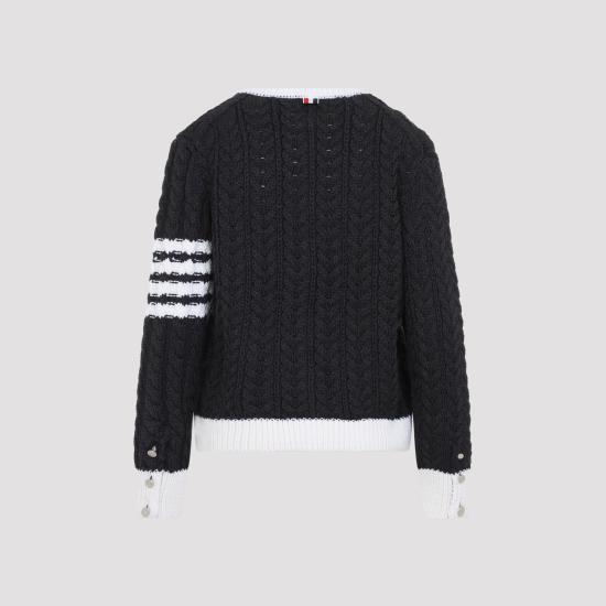 26FW 톰브라운 가디건 FKC724A Y1024 025 DARK GREY - THOM BROWNE