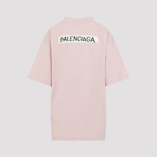 26FW 발렌시아가 마스킹 테이프 반팔 티셔츠 마스킹 테이프 반팔 티셔츠 A00497 TTVL6 5663 DUSTY PINK - BALENCIAGA