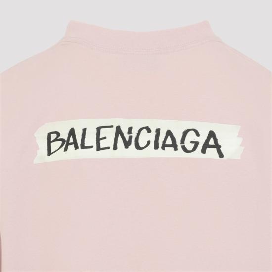 26FW 발렌시아가 마스킹 테이프 반팔 티셔츠 마스킹 테이프 반팔 티셔츠 A00497 TTVL6 5663 DUSTY PINK - BALENCIAGA