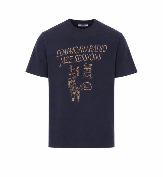 26FW 에드몬드 스튜디오 반팔 티셔츠 3018590 NAVY BLUE