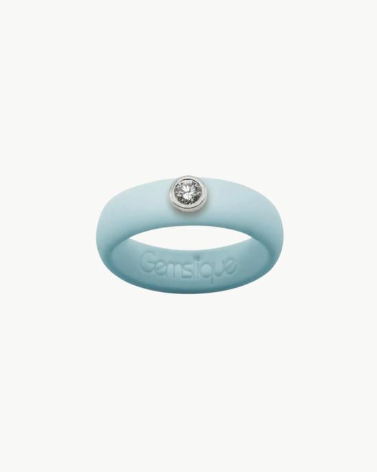  Casual Carats 반지 캐주얼 캐럿 실리콘 링 파우더 블루