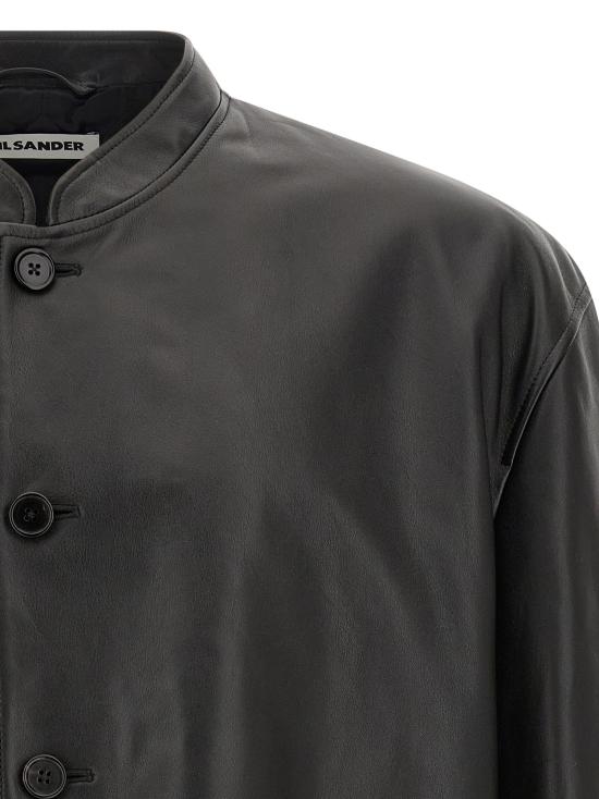 26FW 질샌더 가죽 자켓 J22SW0178J07236001 Black - JIL SANDER