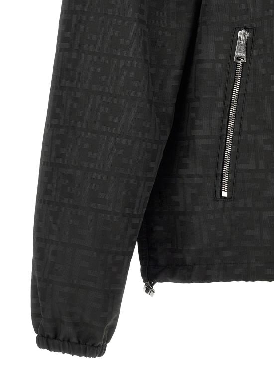 26FW 펜디 FF 모티프 나일론 프린티드 후디드 자켓 FW1463AMYBF0QA1 Black - FENDI