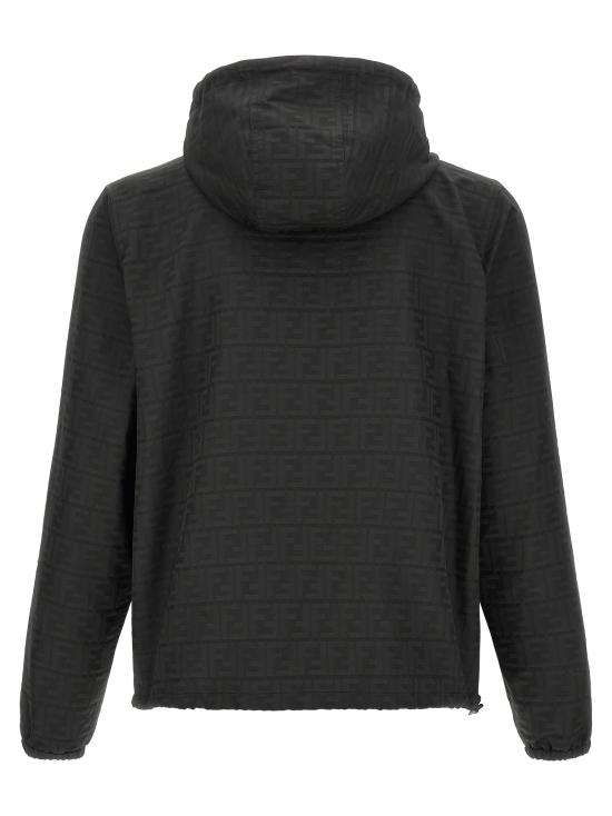 26FW 펜디 FF 모티프 나일론 프린티드 후디드 자켓 FW1463AMYBF0QA1 Black - FENDI