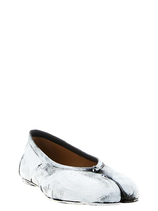 26FW 마르지엘라 타비 발레리나 스웨이드 플랫 슈즈 S58WZ0127P4162H1532 White - MAISON MARGIELA