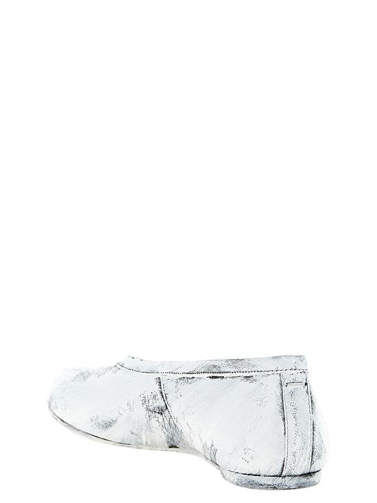26FW 마르지엘라 타비 발레리나 스웨이드 플랫 슈즈 S58WZ0127P4162H1532 White - MAISON MARGIELA
