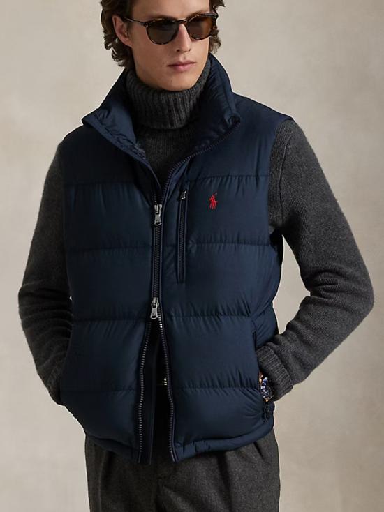27FW 폴로 랄프로렌 고햄 다운 베스트 710968283 002 NAVY - POLO RALPH LAUREN