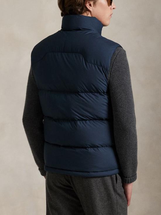 27FW 폴로 랄프로렌 고햄 다운 베스트 710968283 002 NAVY - POLO RALPH LAUREN