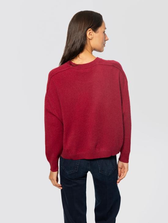 26FW 낫샤이 스웨터 캐시미어 소재의 Maglia Girocollo 크롭 가스통 Borgogna - NOT SHY