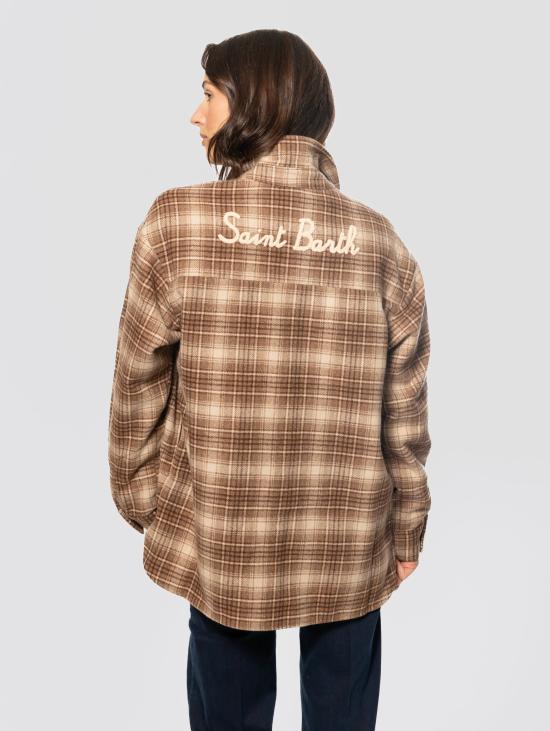 26FW 세인트바쓰 스웨터 Flanella Tartan Marrone의 카미시아 - MC2 SAINT BARTH