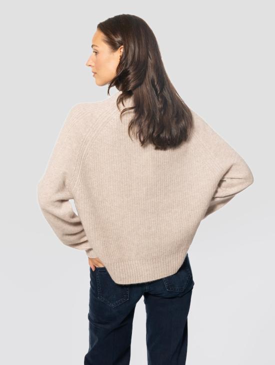 26FW 낫샤이 스웨터 캐시미어 베이지 색상의 Maglia Cicely Girocollo - NOT SHY