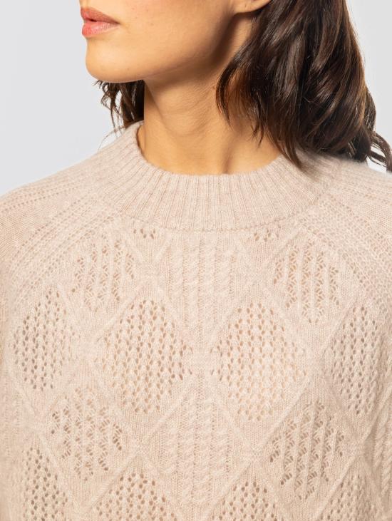 26FW 낫샤이 스웨터 캐시미어 베이지 색상의 Maglia Cicely Girocollo - NOT SHY