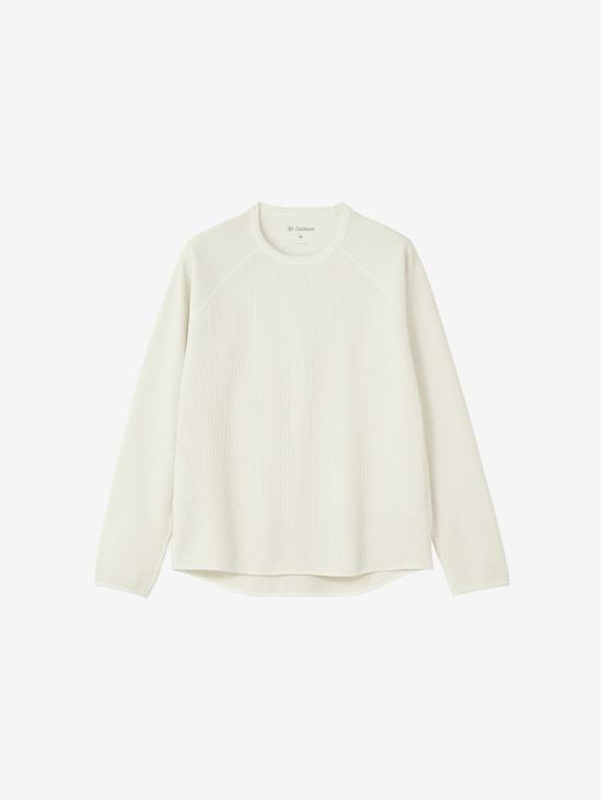 26FW 골드윈 탑 Waffle Leggero Avorio 티셔츠 Maniche Lunghe