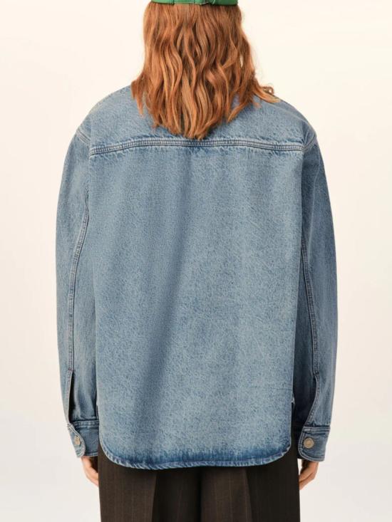 26FW 아미 아미 드 꾀흐 데님 오버셔츠 아미 드 꾀흐 데님 오버셔츠 UJK918DE0046480 Blue - AMI