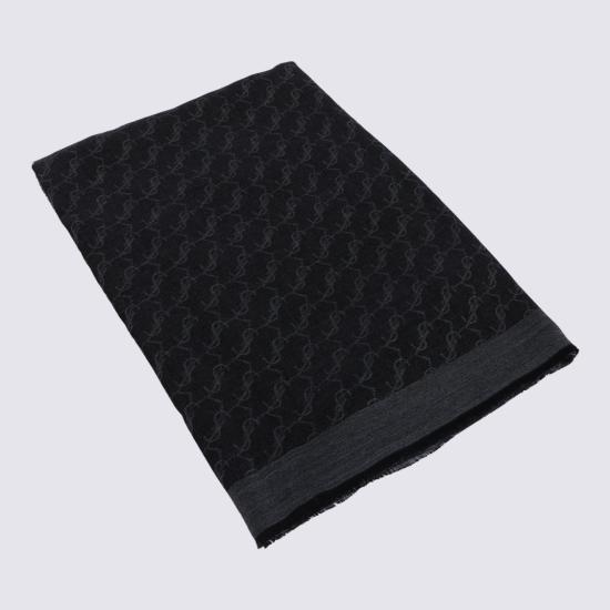 26FW 생로랑 머플러/스카프 8744463YU511061 Black - SAINT LAURENT