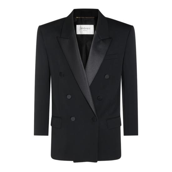 26FW 생로랑 더블 브레스티드 턱시도 자켓 A003I9Y7E631000 Black