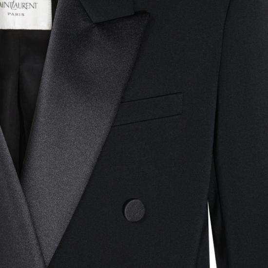 26FW 생로랑 더블 브레스티드 턱시도 자켓 A003I9Y7E631000 Black - SAINT LAURENT