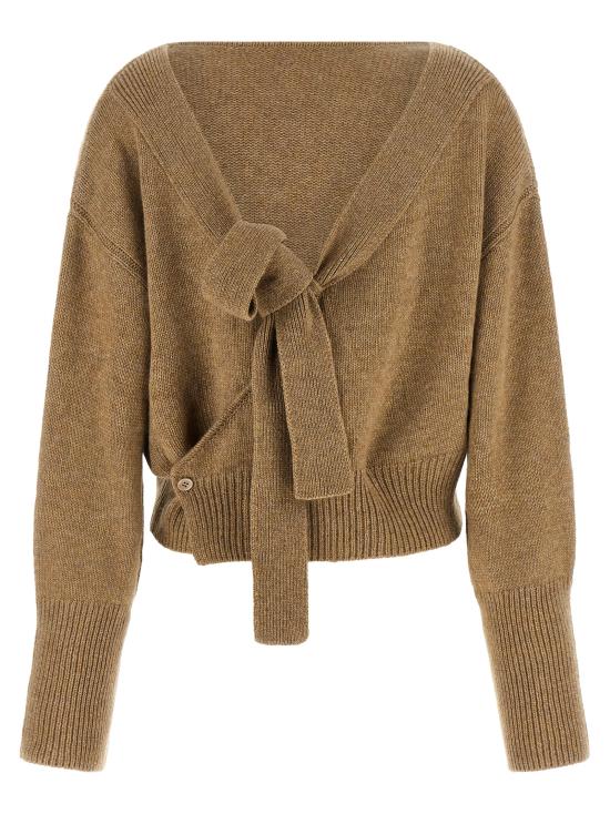 26FW 에르마노 설비노 가디건 D495M745IWNM4924 Beige - ERMANNO SCERVINO