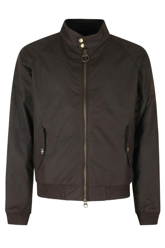 26FW 바버 인터내셔널 스티브 맥퀸 머천트 왁스 봄버 재킷 MWX0465 MWX 099 Black