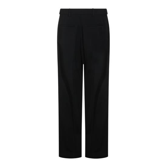 26FW 생로랑 플루이드 그레인 드 푸드르 포멀 슬랙스 A000O7Y7E631000 Black - SAINT LAURENT