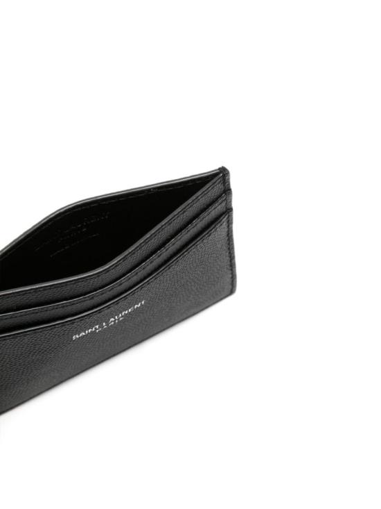 26FW 생로랑 그랑 드 뿌드르 엠보스드 레더 카드 케이스 375946 BTY0N Black - SAINT LAURENT