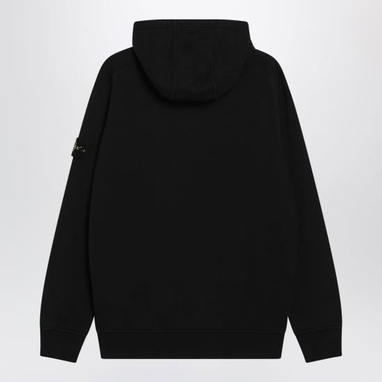 26FW 스톤 아일랜드 오가닉 코튼 플리스 레귤러 핏 후드 스웨트셔츠 S156100062S0051 Black - STONE ISLAND