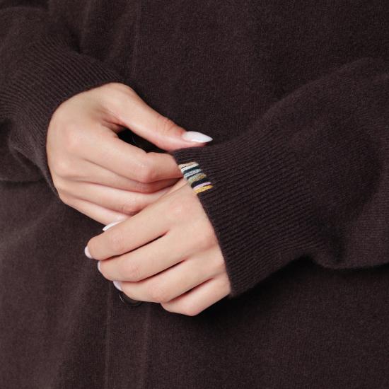 26FW 익스트림캐시미어 긴팔 티셔츠 024 074 01WS Brown - EXTREME CASHMERE