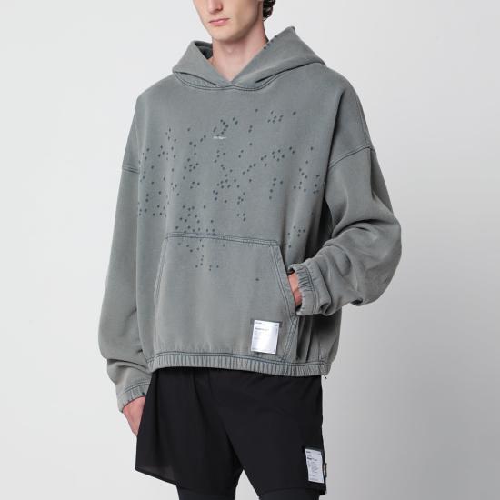 26FW 새티스파이 후드 티셔츠 11097CO Grey