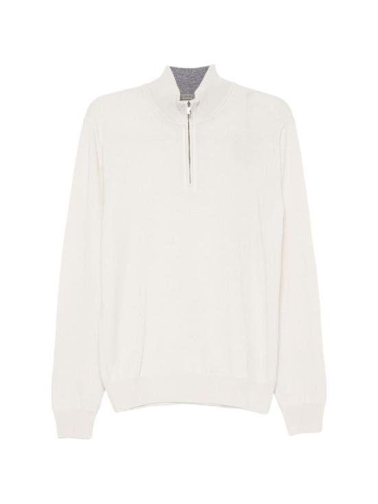 26FW 꼬르넬리아니 집업 니트 28M5112A25110 036 BIANCO