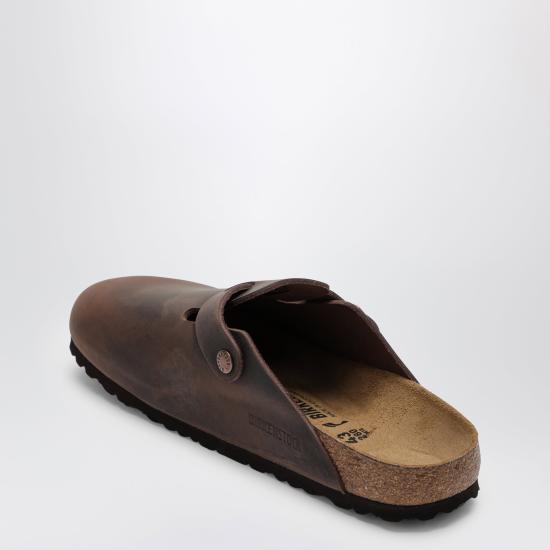 26FW 버켄스탁 보스턴 오일드 레더 클로그 860133ULE Brown - BIRKENSTOCK