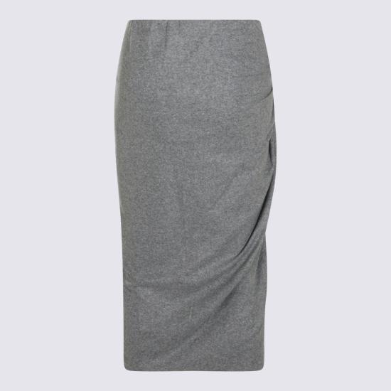 26FW 이자벨마랑에뚜왈 미디 스커트 26AJU0018FB D3K05E02GY GREY - ISABEL MARANT ETOILE