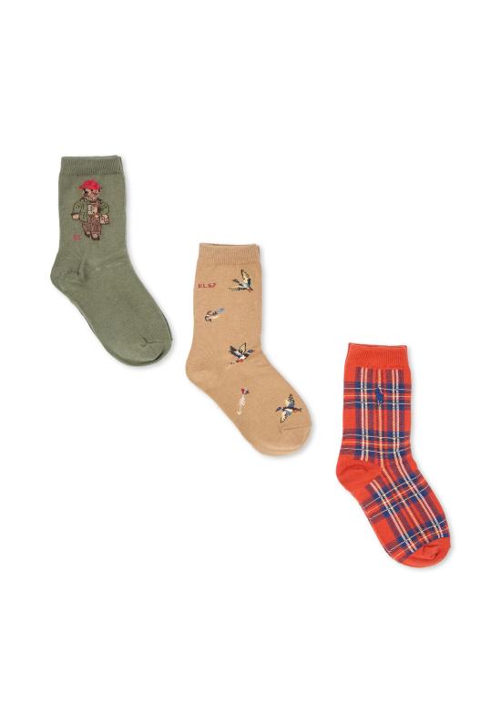 26FW [키즈] 랄프 로렌 발목 양말 P19557001 MULTICOLOR