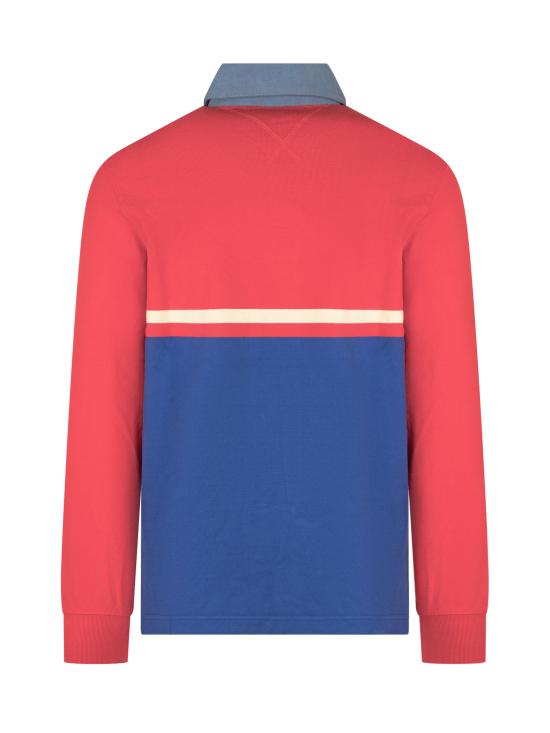 26FW JW앤더슨 폴로 티셔츠 JO0298PG1938 454 RED BLUE - JW ANDERSON