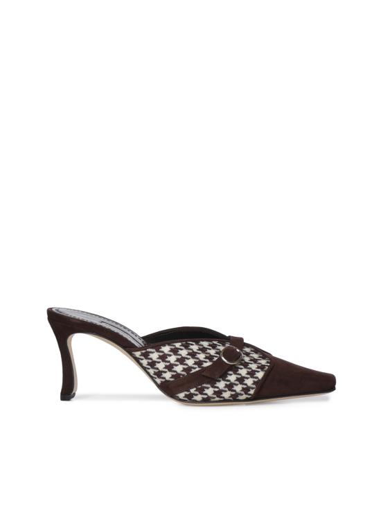 26FW 마놀로 블라닉 뮬/슬리퍼 3263188 2011 DARK BROWN IVORY