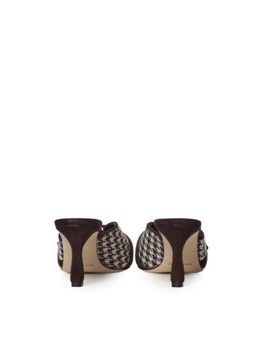 26FW 마놀로 블라닉 뮬/슬리퍼 3263188 2011 DARK BROWN IVORY - MANOLO BLAHNIK