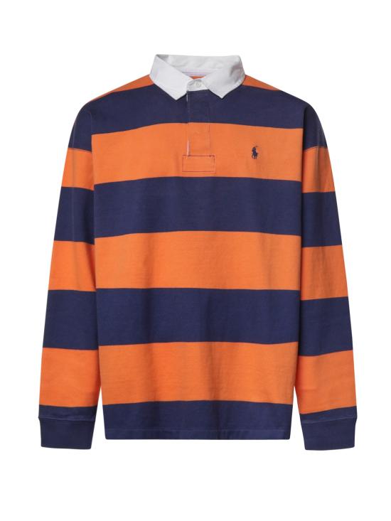 26FW 폴로 랄프로렌 폴로 티셔츠 710B26240 001 ORANGE BLUE