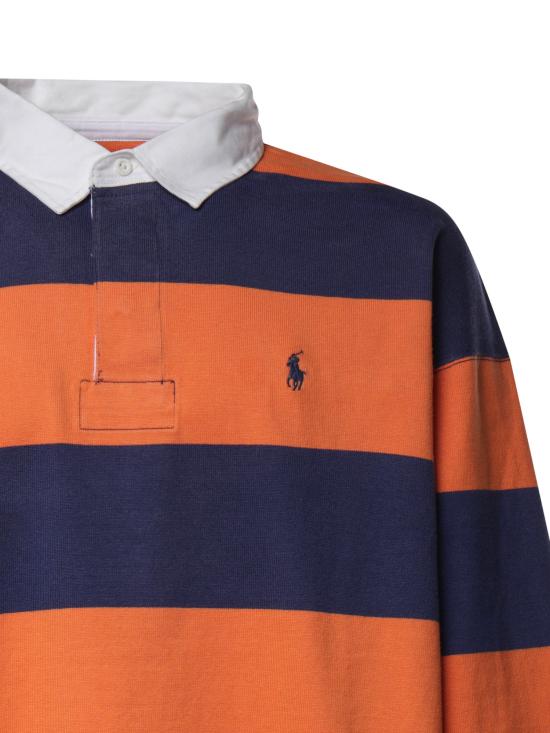 26FW 폴로 랄프로렌 폴로 티셔츠 710B26240 001 ORANGE BLUE - POLO RALPH LAUREN