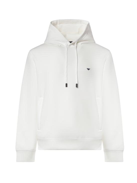 26FW 엠포리오 아르마니 후드 티셔츠 EM004531 AF10013U0003 WHITE
