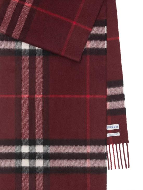 26FW 버버리 체크 캐시미어 스카프 8112639 A1308 OXBLOOD RED - BURBERRY