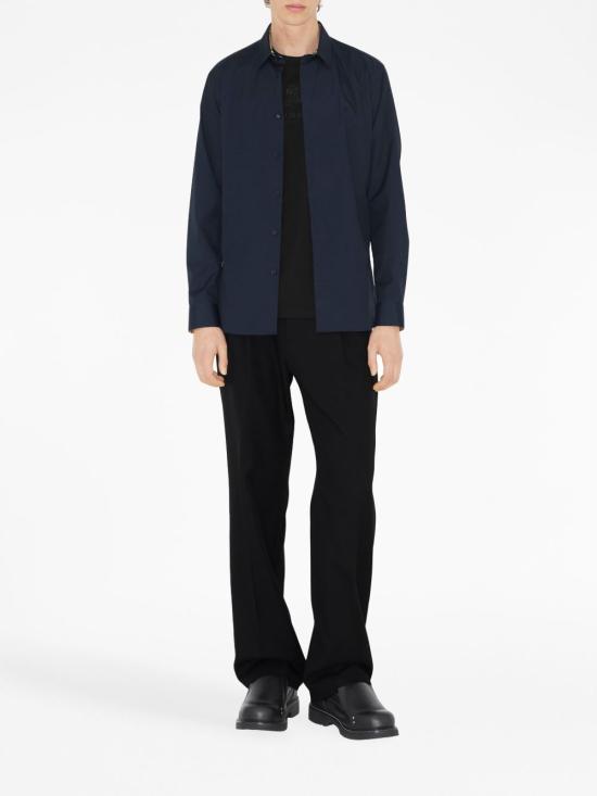  버버리 스트레치 코튼 셔츠 8071800 A1222 NAVY - BURBERRY