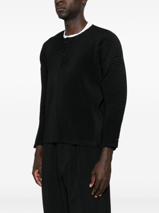 26FW 옴므 플리세 이세이 미야케 긴팔 티셔츠 HP68JK093 15 BLACK - HOMME PLISSE' ISSEY MIYAKE