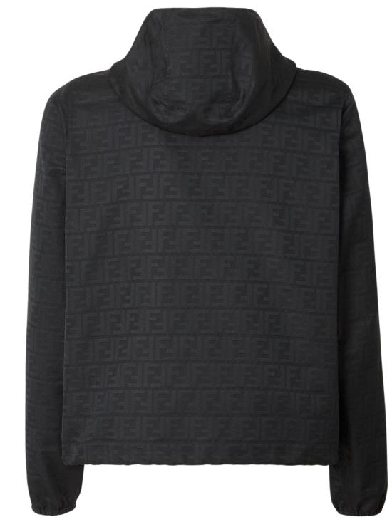 26FW 펜디 FF 모티프 나일론 프린티드 후디드 자켓 FW1463 AMYBF0QA1 BLACK - FENDI