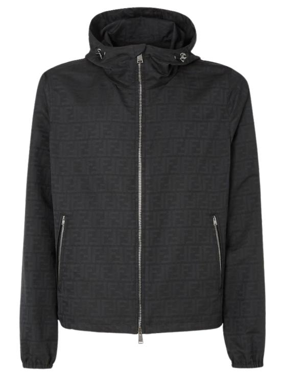 26FW 펜디 FF 모티프 나일론 프린티드 후디드 자켓 FW1463 AMYBF0QA1 BLACK