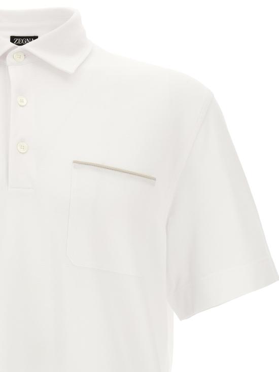 26FW 에르메네질도제냐 폴로 티셔츠 UI392A4I752N00 White - ERMENEGILDO ZEGNA