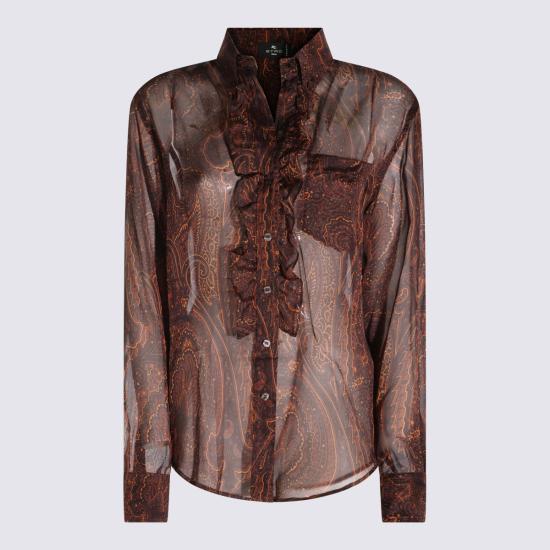 26FW 에트로 셔츠 WRIA0118 99SA124X0865 BROWN BURGUNDY