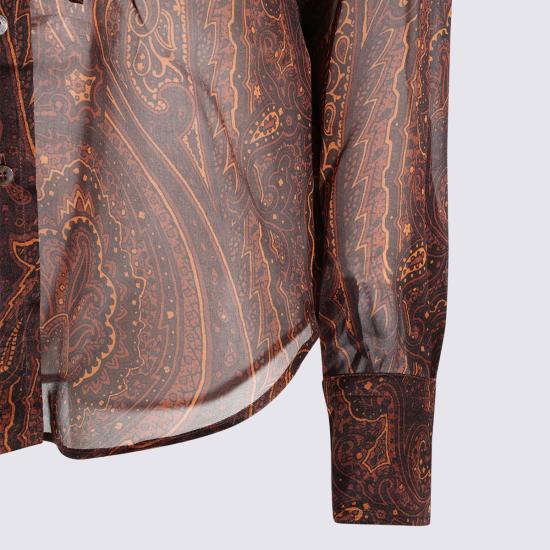 26FW 에트로 셔츠 WRIA0118 99SA124X0865 BROWN BURGUNDY - ETRO