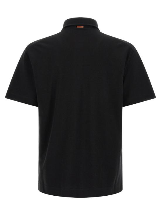 26FW 에르메네질도제냐 폴로 티셔츠 면 셔츠 폴로 블랙 - ERMENEGILDO ZEGNA