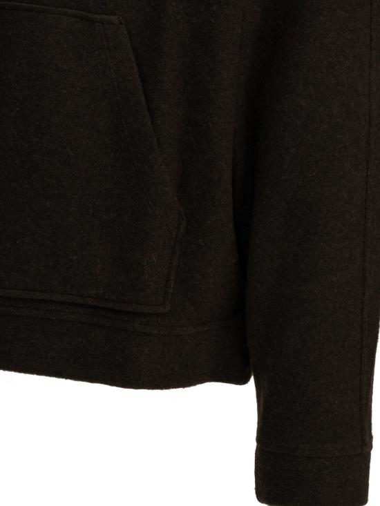 26FW 메종키츠네 긴팔 티셔츠 플리스 혼방 후드 스웨트셔츠 브라운 - MAISON KITSUNE