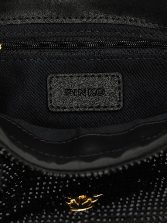 26FW 핑코 클러치/파우치 플라워 클러치 블랙 - PINKO