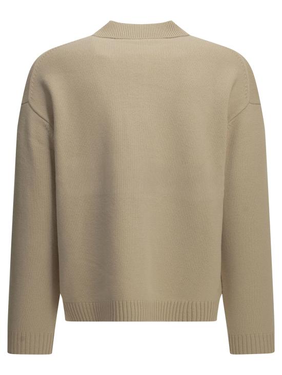 26FW 메종키츠네 니트웨어 폭스 헤드  베이지 - MAISON KITSUNE